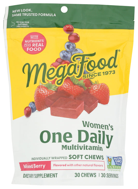 MegaFood Womens One Daily Multivitamin Chews Mix Bry