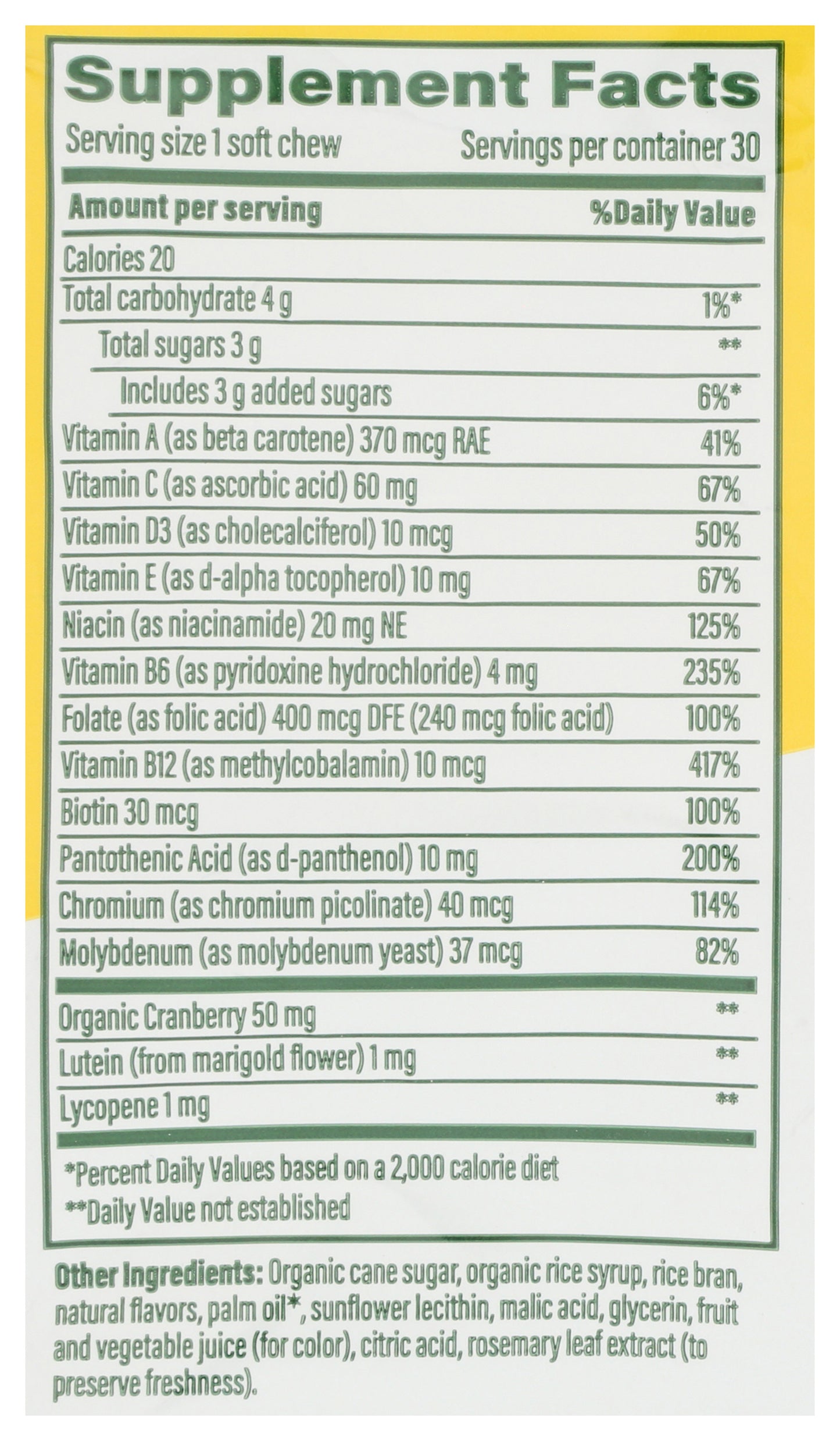 MegaFood Womens One Daily Multivitamin Chews Mix Bry