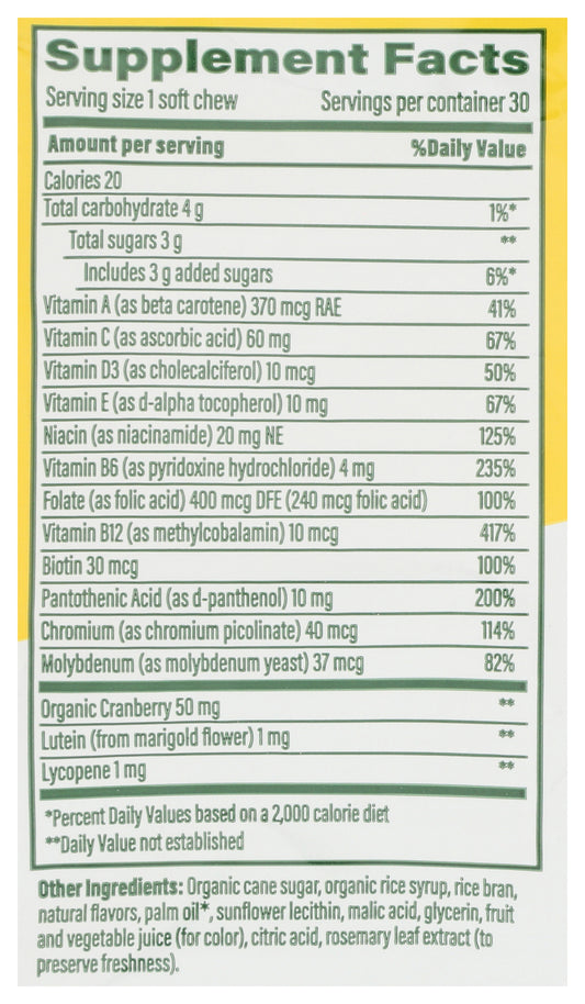 MegaFood Womens One Daily Multivitamin Chews Mix Bry
