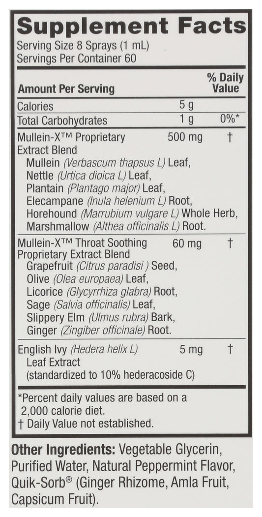 Natures Answer Mullein-X Throat Spray