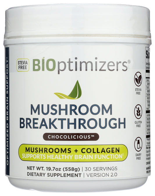 BIOptimizers Mushroom Breakthrough Chocolate 30ct