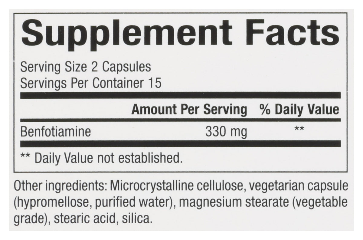 Natural Factors Benfotiamine 30 Capsules
