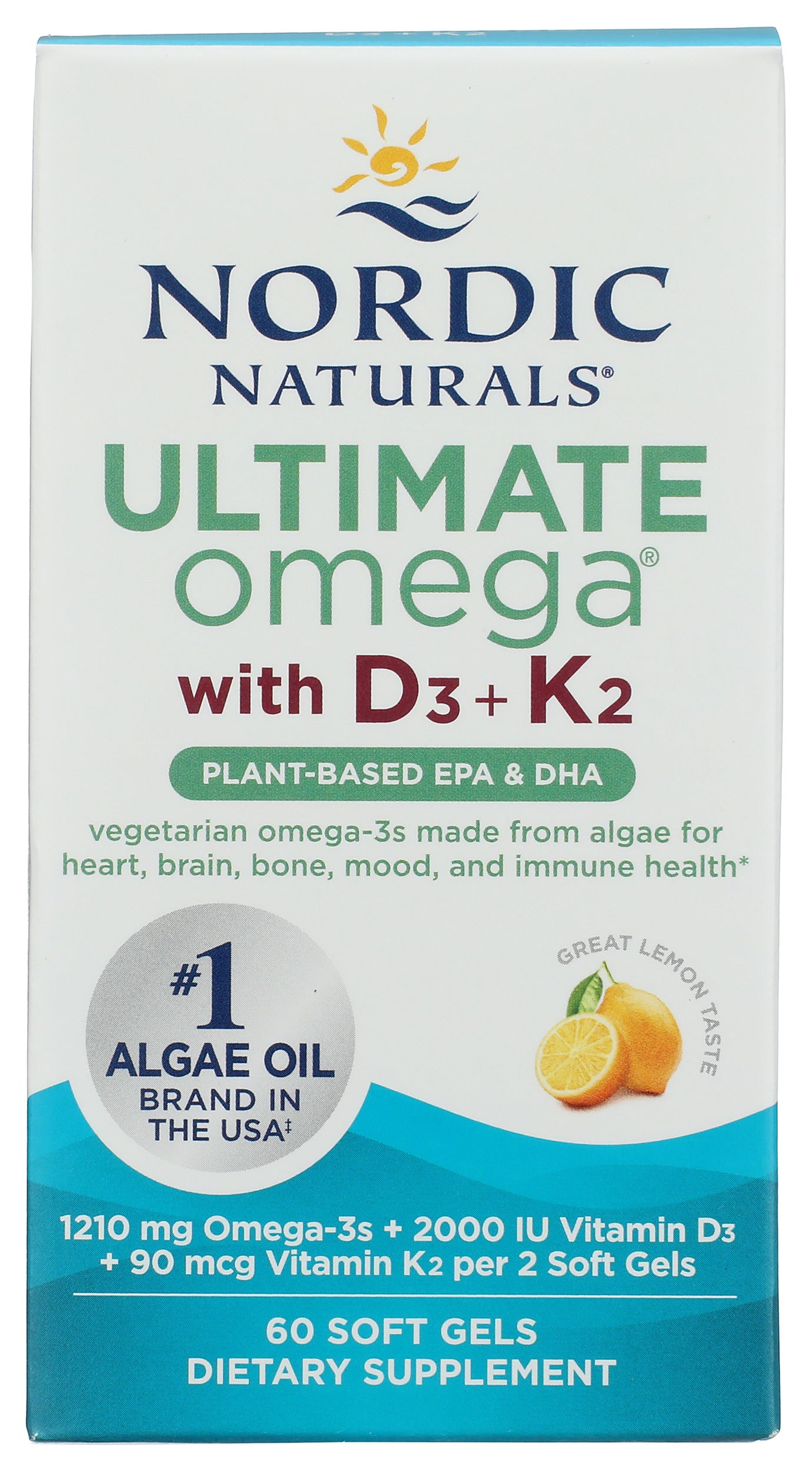 NN AlgaeOmega D3K2 60ct