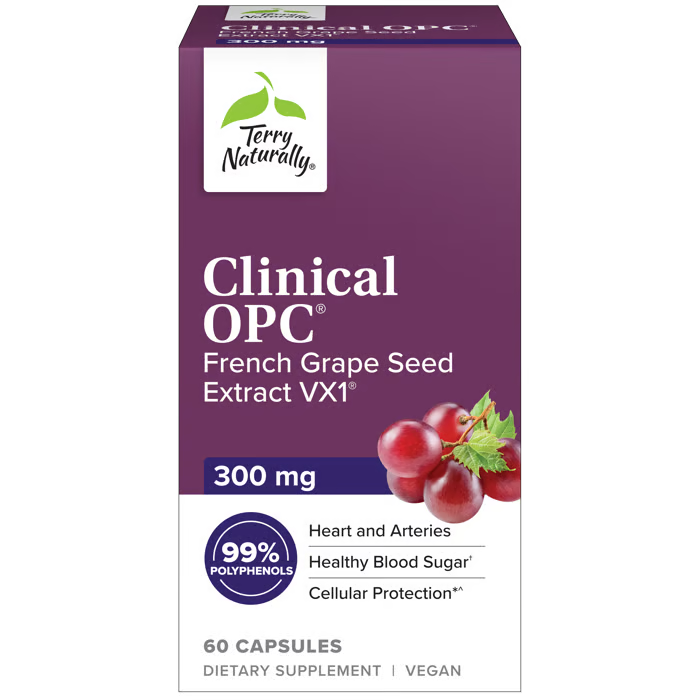 Terry Naturally Clinical OPC Grape Seed Extract 300mg 60 Capsules