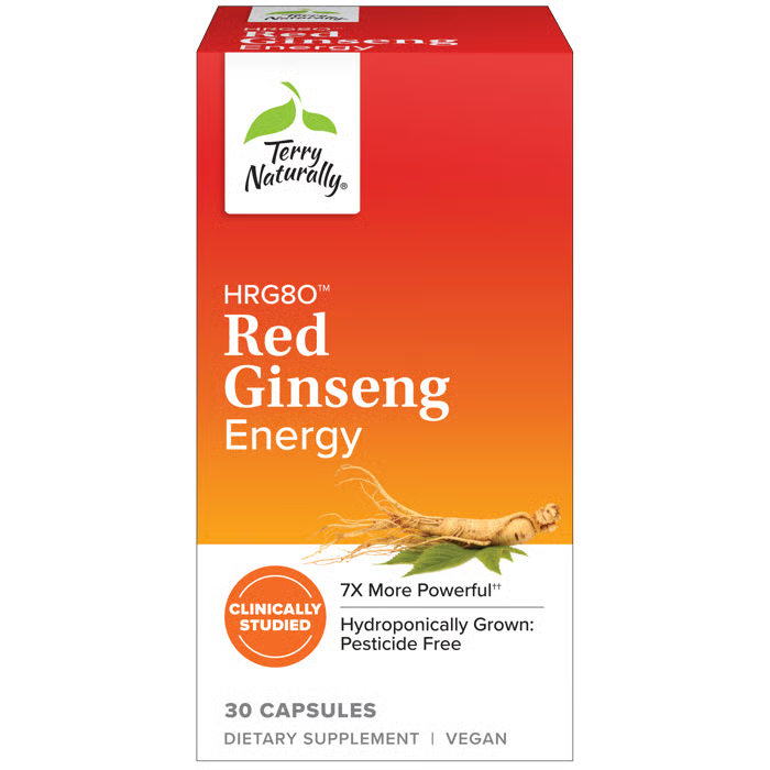 Terry Naturally HRG80 Red Ginseng Energy 30 Capsules