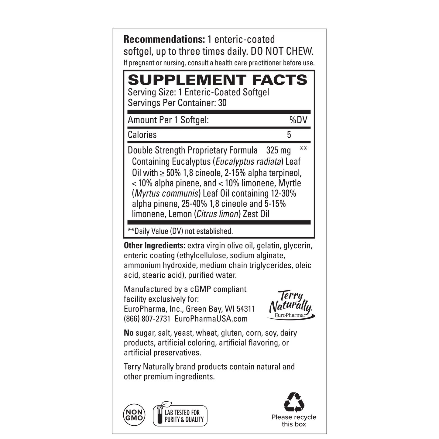 Terry Naturally Sinucare Extra Strength 30ct