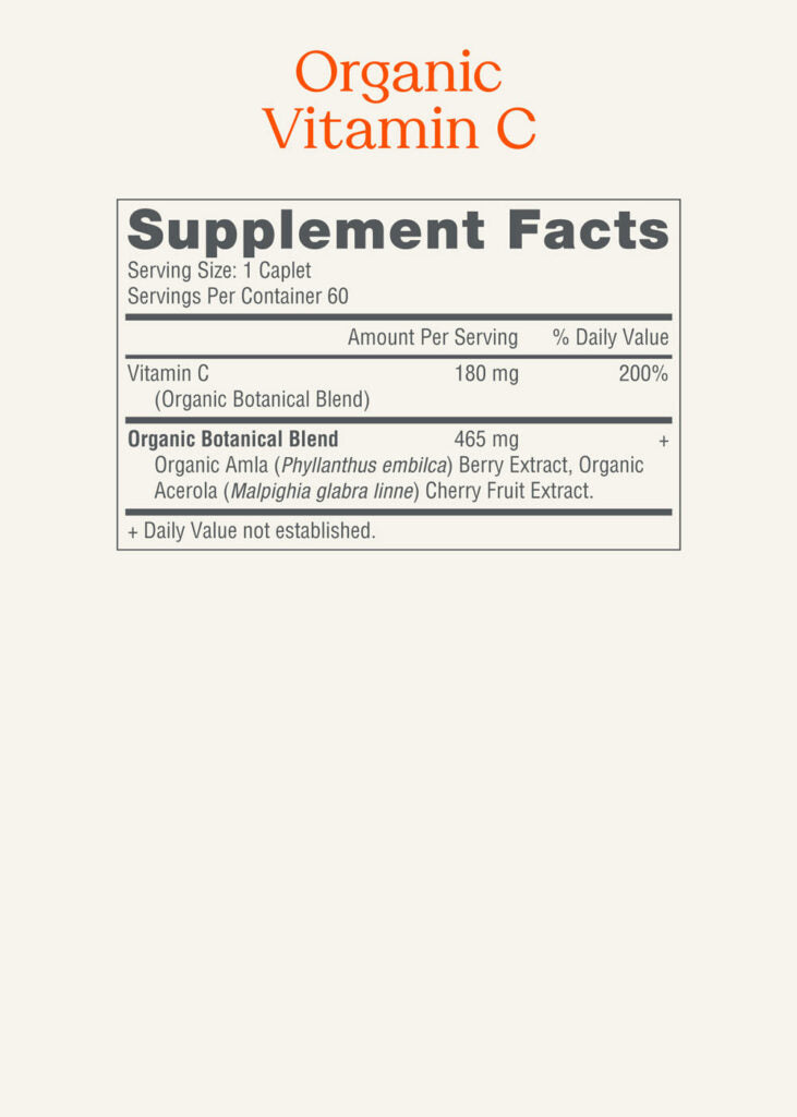 The Good Collective Organic Vitamin C 60ct
