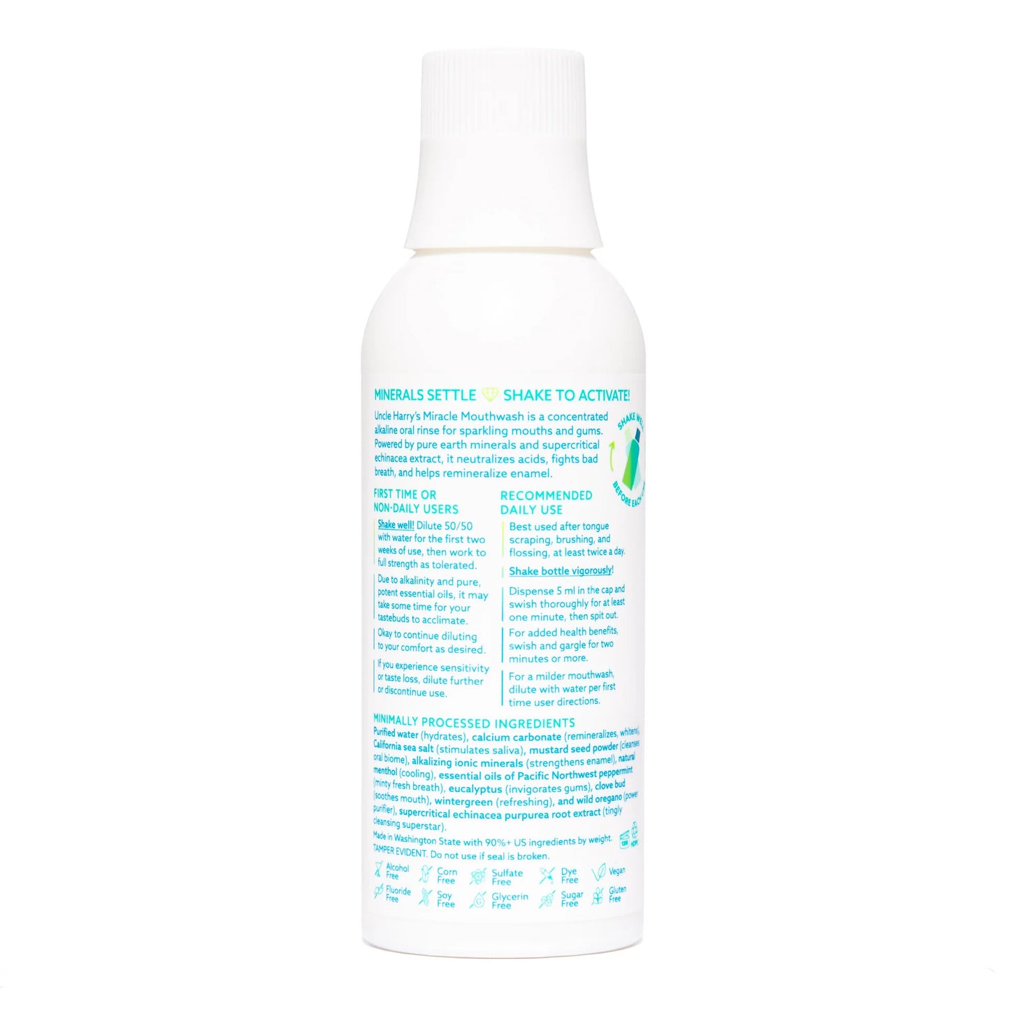 Uncle Harrys Miracle Mouthwash 8oz
