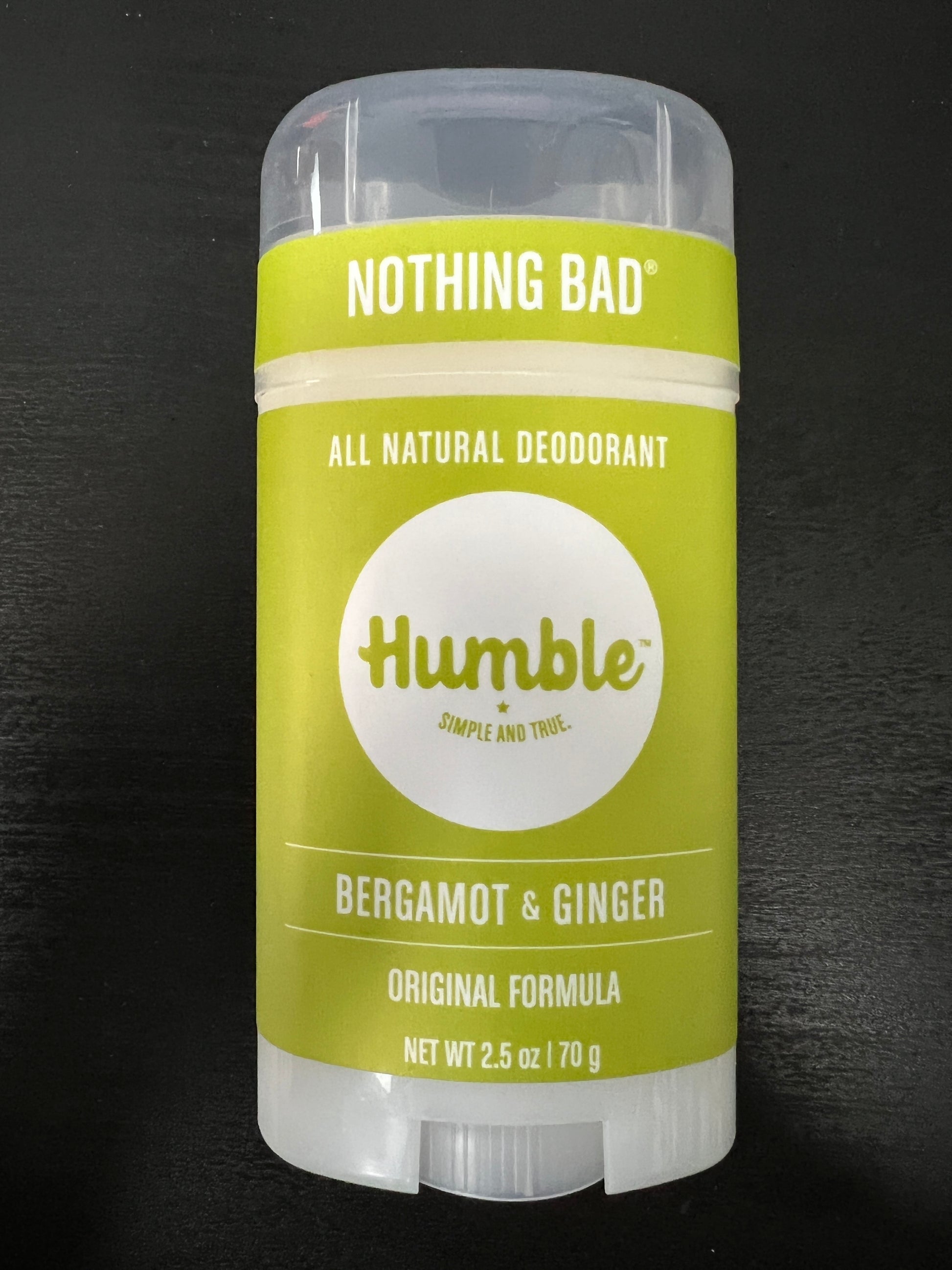 Humble All Natural Deodorant Bergamot & Ginger 2.5oz Front