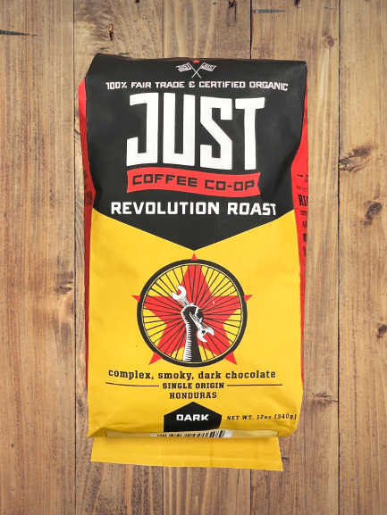 Just Coffee Co-Op Revolution Roast Dark Coffee 12 oz. Bag