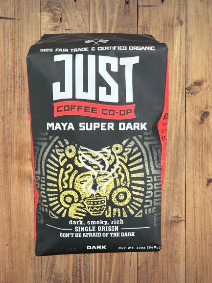 Just Coffee Co-Op Maya Super Dark Coffee 12 oz. Bag