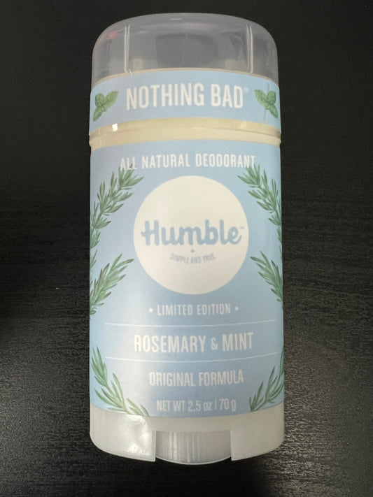 Humble All Natural Deodorant Rosemary & Mint 2.5oz Front