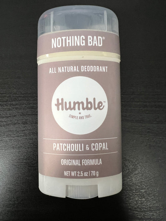 Humble All Natural Deodorant Patchouli & Copal 2.5oz Front