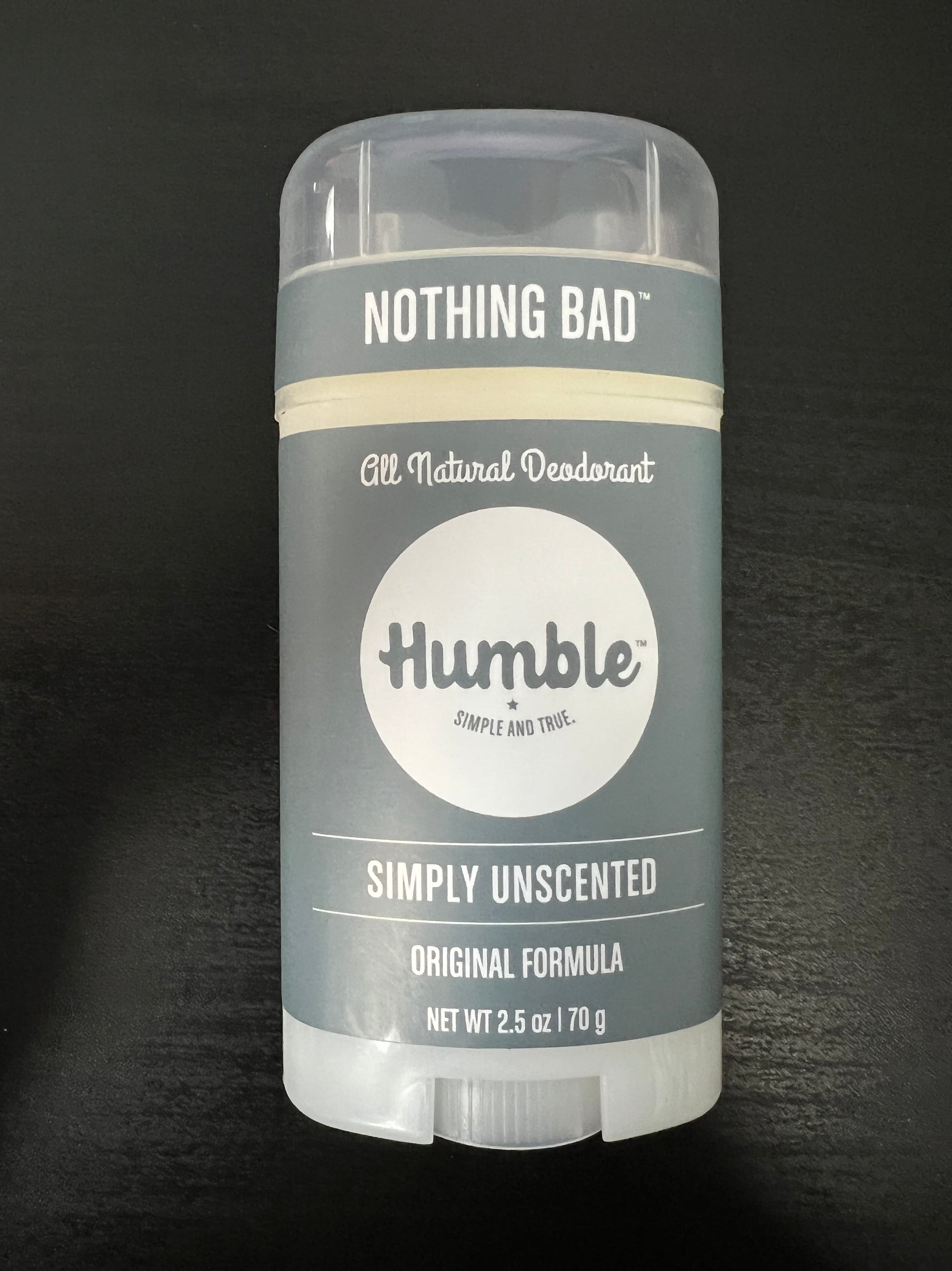 Humble All Natural Deodorant Unscented 2.5oz Front