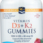 Nordic Naturals Vitamin D3 + K2 Gummies 60 Gummies Front of Bottle