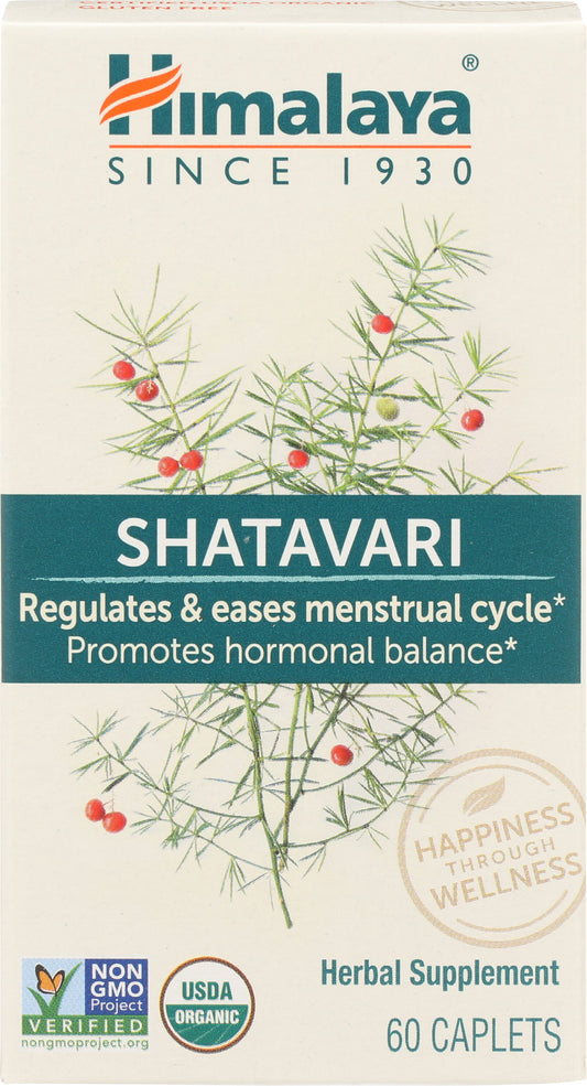 Himalaya Organic Shatavari 60 Caplets Front of Bottle