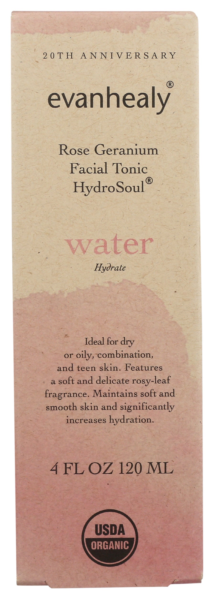 evanhealy Rose Geranium Facial Tonic HydroSoul Water 4 Fl. Oz. Front