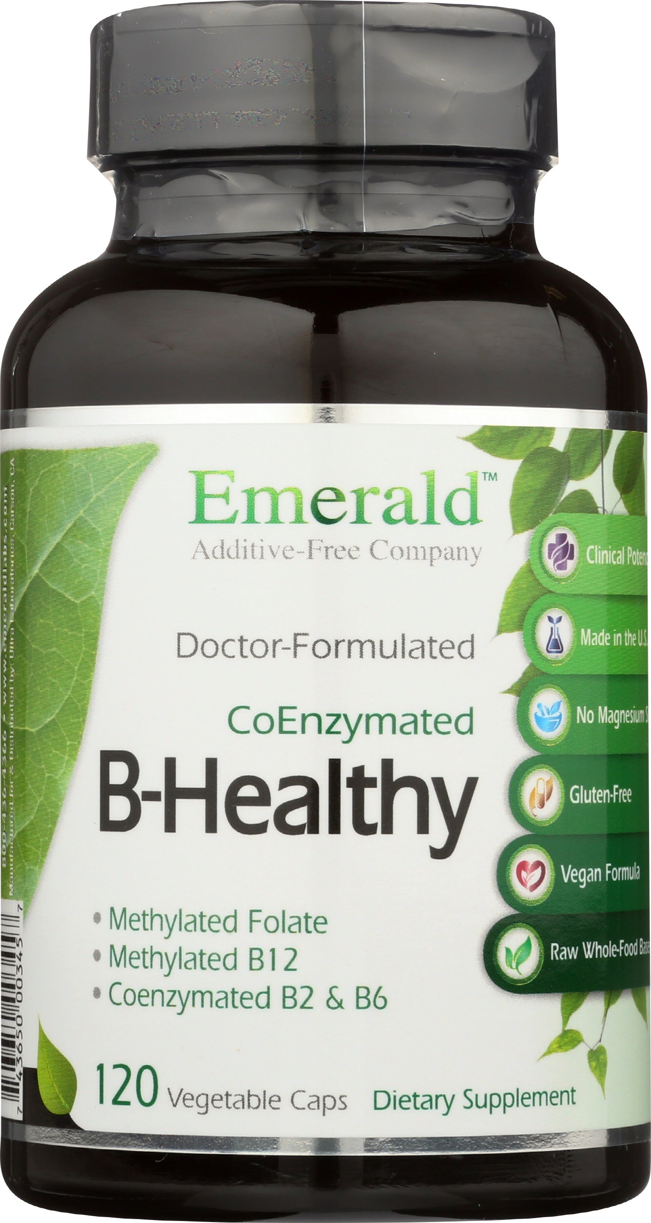 Emerald Labs Coenzymated B-Healthy 120 Vegetable Caps Front