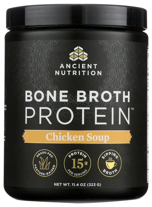 Ancient Nutrition Bone Broth Protein Chicken Soup Flavor 323g Front