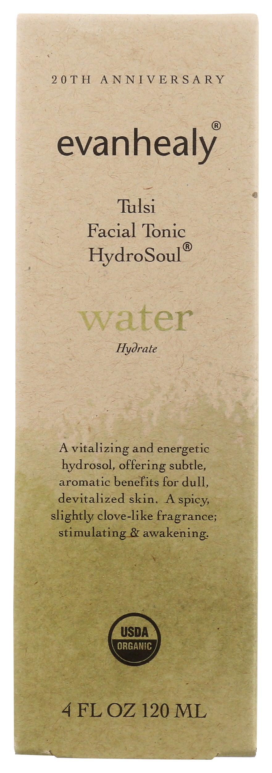 evanhealy Tulsi Facial Tonic HydroSoul Water 4 Fl. Oz. Front