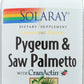 Solaray Pygeum & Saw Palmetto with CranActin 180 VegCaps Front of Bottle