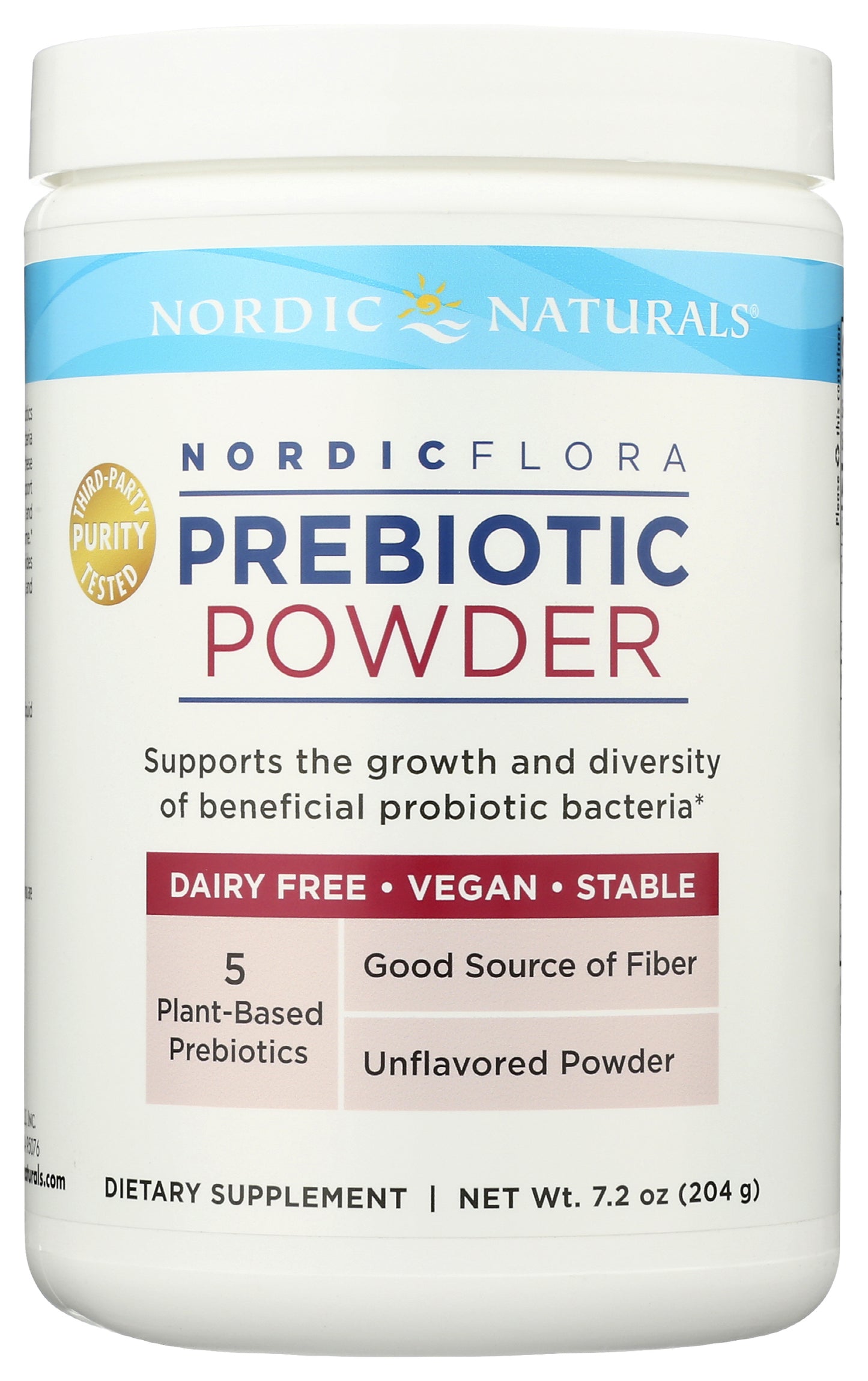 Nordic Naturals Prebiotic Powder 7.2 oz. Front
