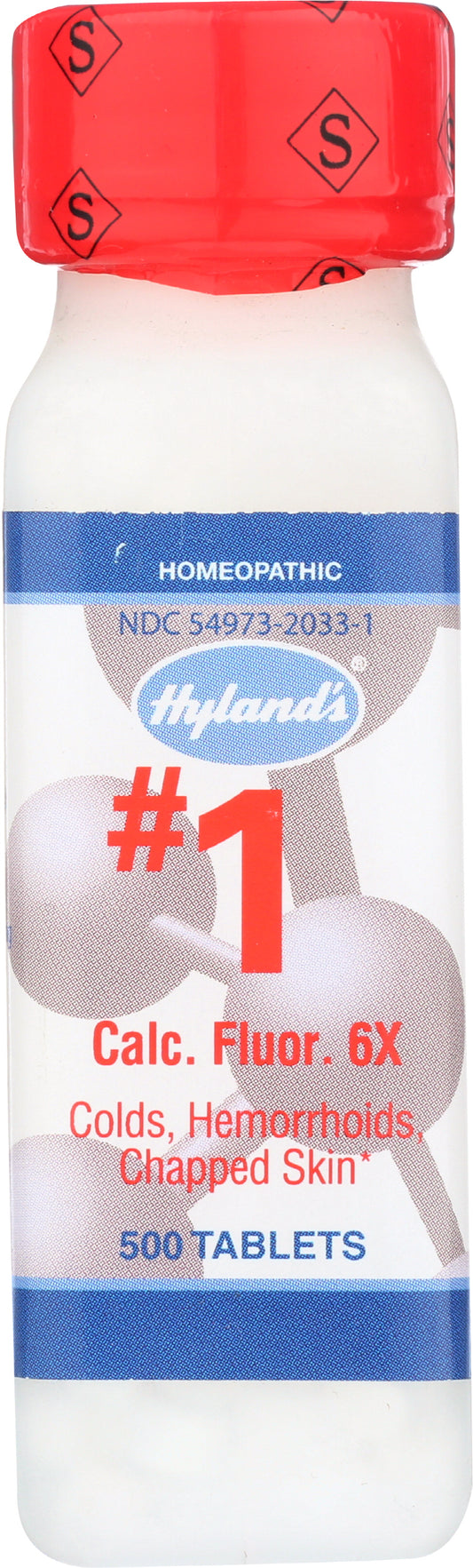 Hyland's #1 Calc. Fluor. 6X 500 Tablets Front