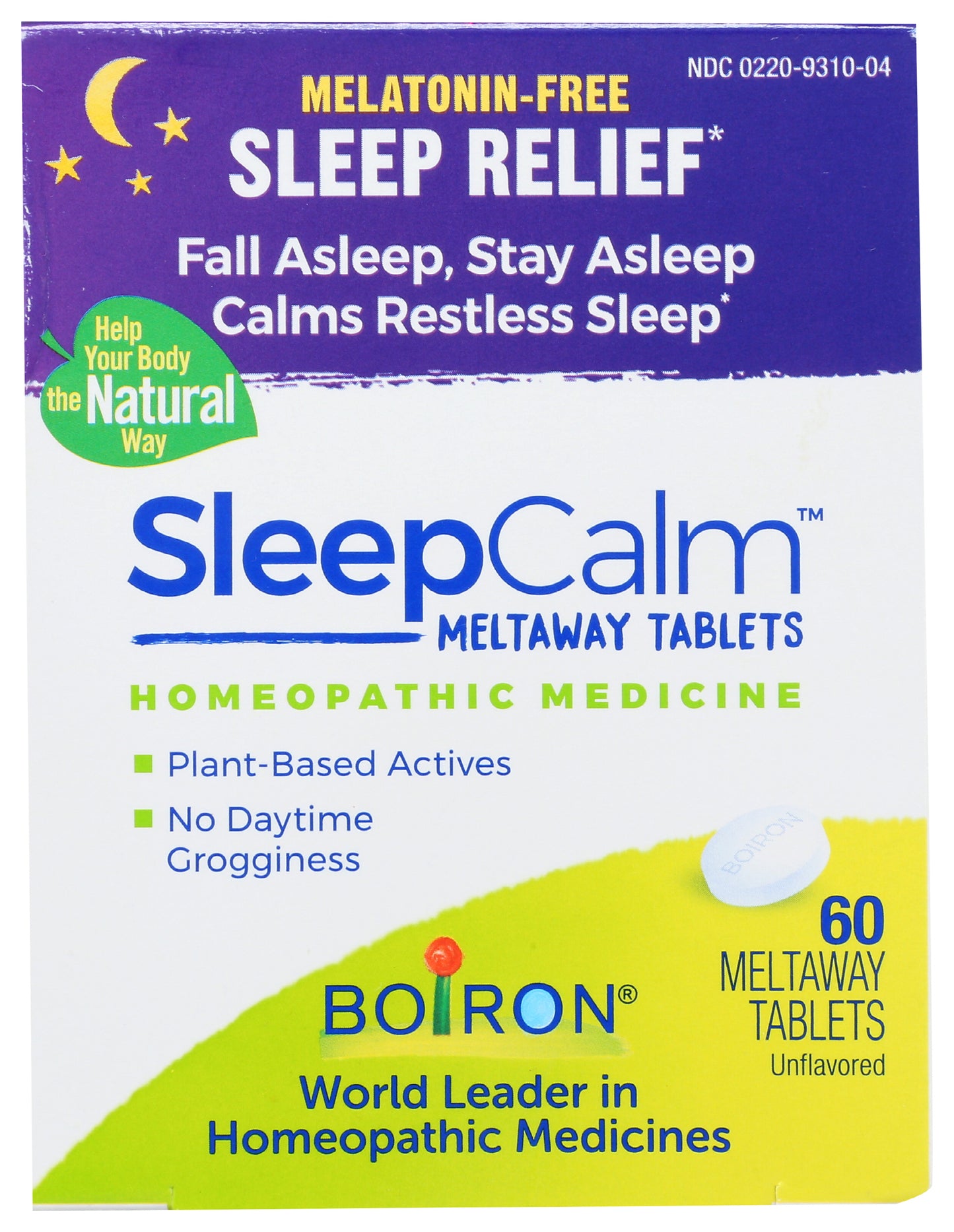 Boiron Sleep Calm 60 Tablets Front