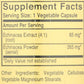 Solgar Echinacea 100 Vegetable Capsules Back of Bottle