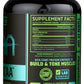 Zhou Muscle BCAA 2,500mg 120 Veggie Capsules Back of Bottle