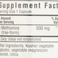 Bluebonnet L-Methionine 500 mg 30 Vegetable Capsules Back