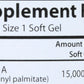 Carlson Vitamin A 15,000 IU Palmitate 120 Soft Gels Back of Bottle