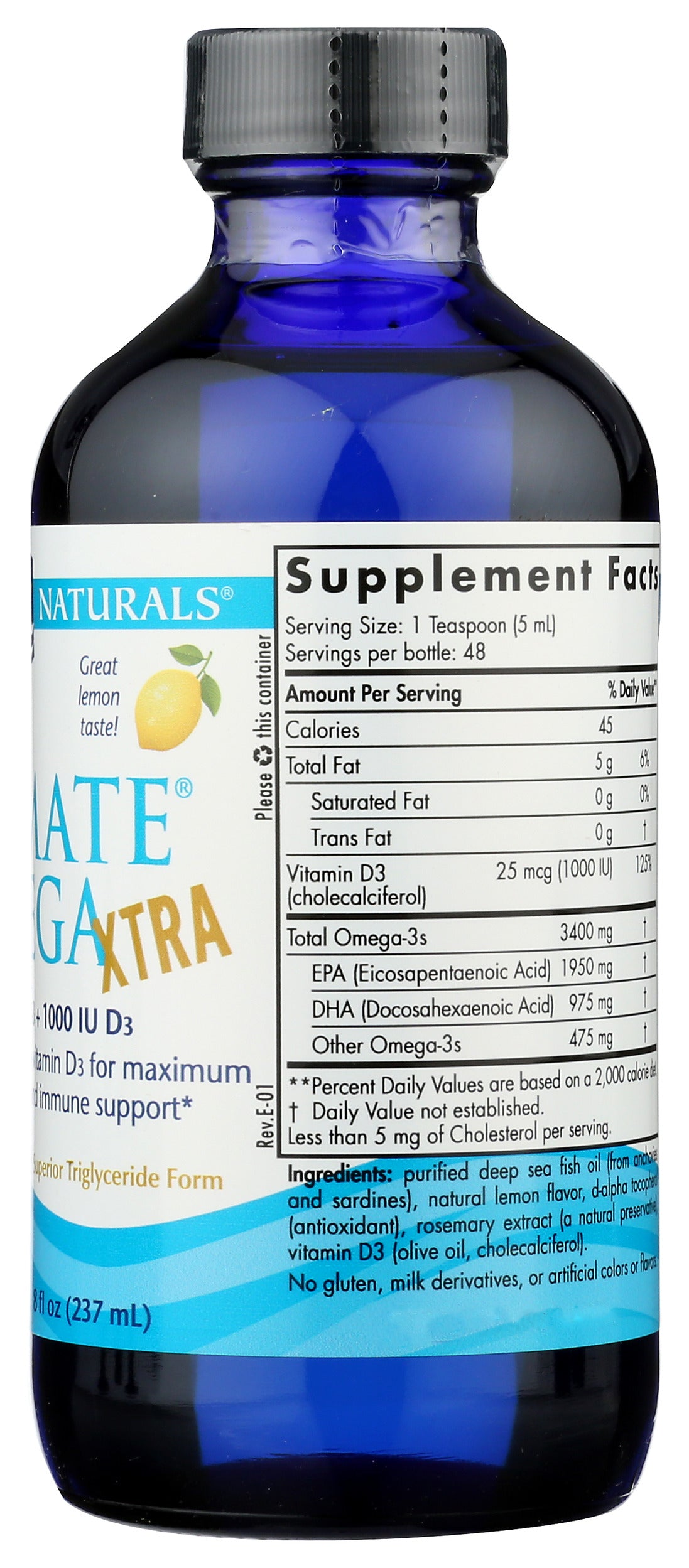 Nordic Naturals Ultimate Omega Xtra 3400mg 1000 IU Vitamin D3 8 fl oz