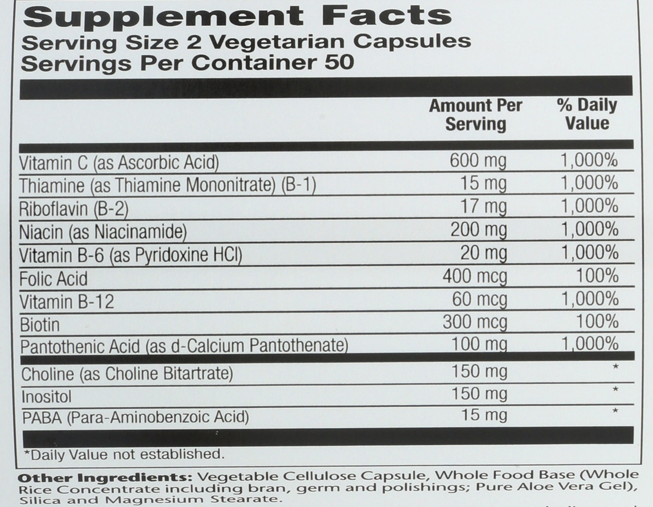 Solaray Balanced B-Stress With Vitamin C 100 VegCaps – Nutrition Stop