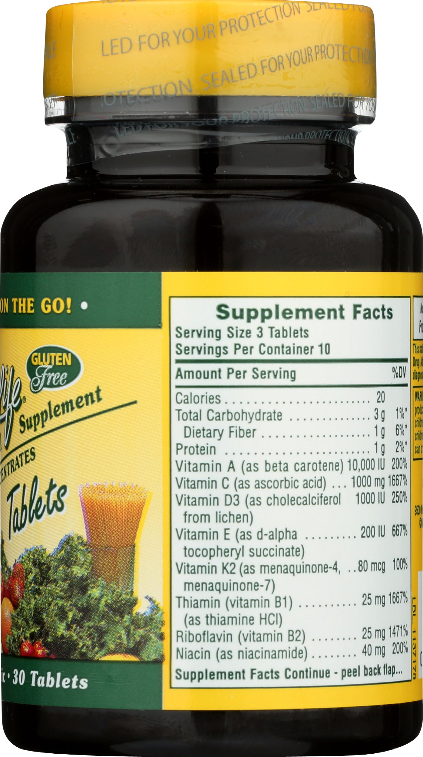 Source Of Life Gold Multivitamin - Nature's Plus - 180 Mini Tabs