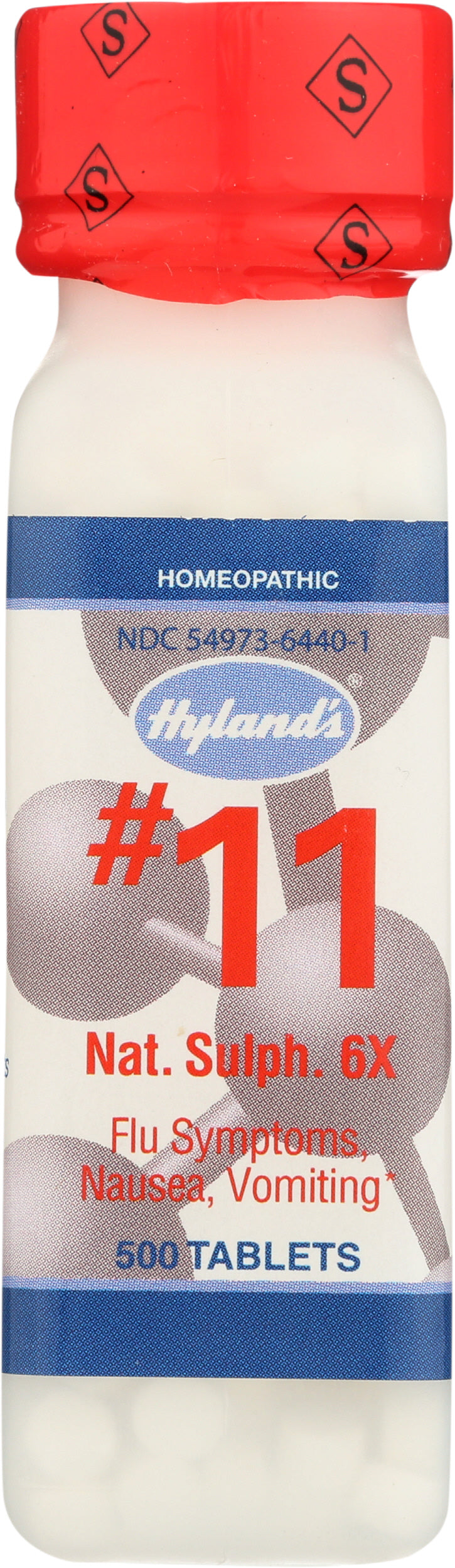 Hyland's #11 Nat. Sulph. 6X 500 Tablets Front