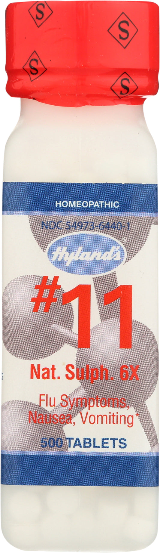 Hyland's #11 Nat. Sulph. 6X 500 Tablets Front