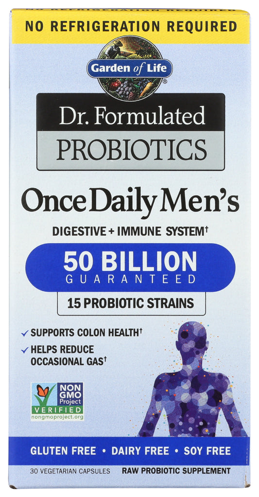 Garden of Life Once Daily Men's Probiotics Front of Box