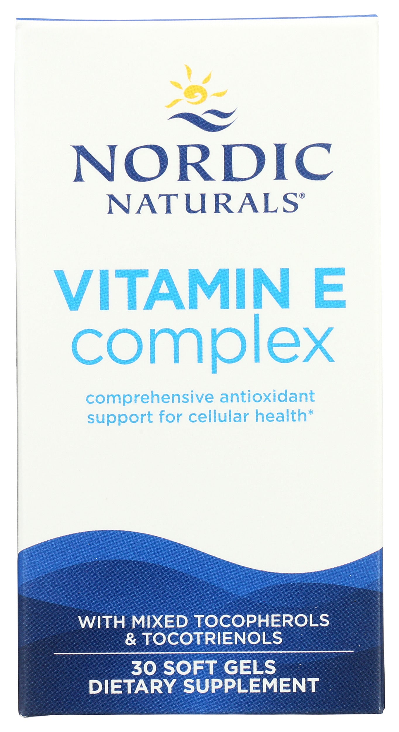 Nordic Naturals Vitamin E Complex 30 Soft Gels Front of Box