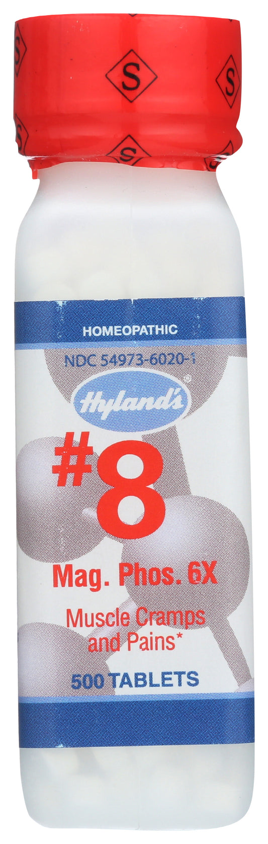 Hyland's #8 Mag. Phos. 6X 500 Tablets Front