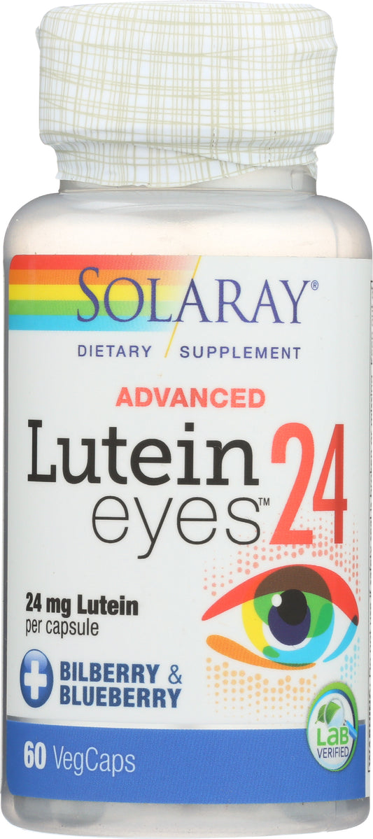 Solaray Advanced Lutein Eyes 24 60 VegCaps Front