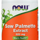 Now Saw Palmetto Extract 320mg 90 Veggie Softgels Front of Bottle