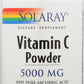 Solaray Vitamin C Powder 5000mg 8 Oz Front of Bottle