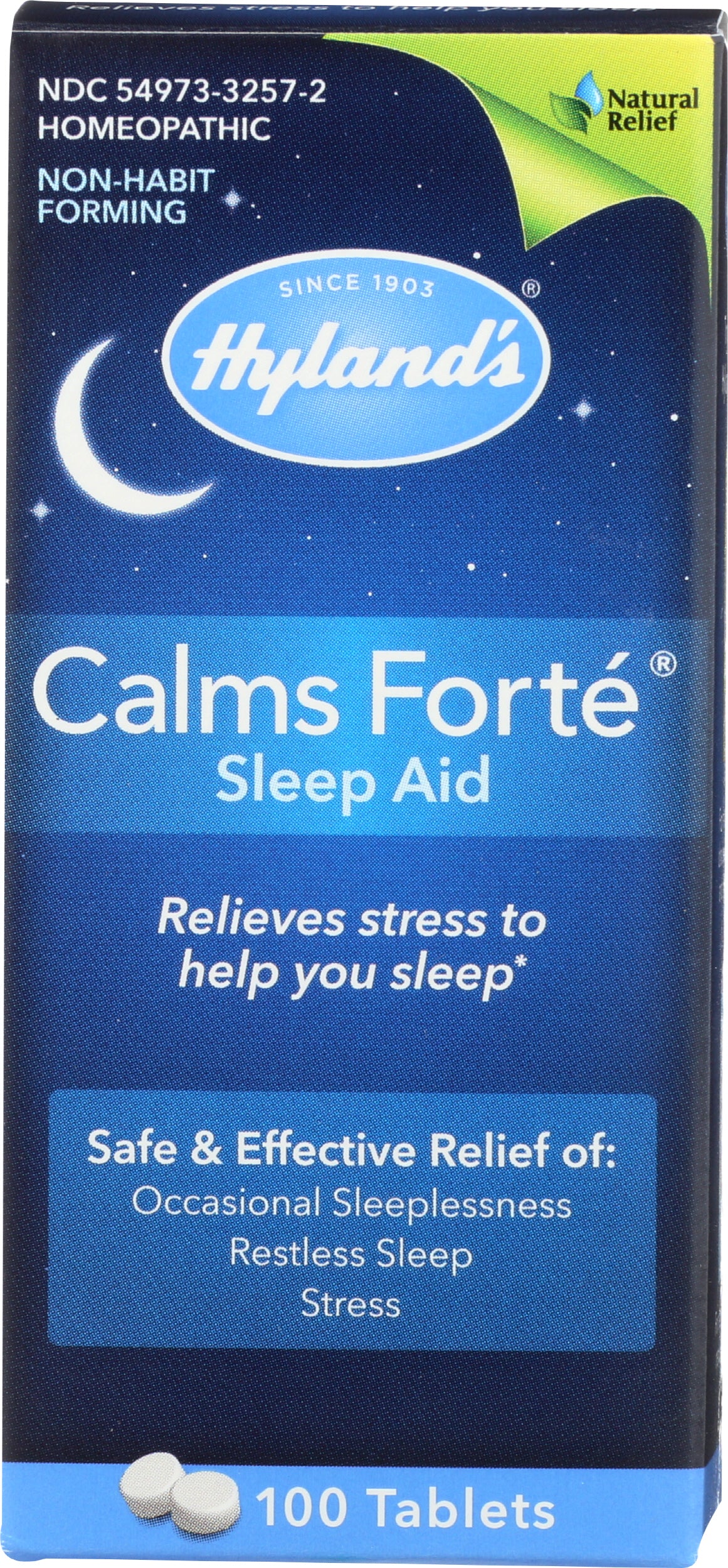Hyland's Calms Forte Sleep Aid 100 Tablets Front