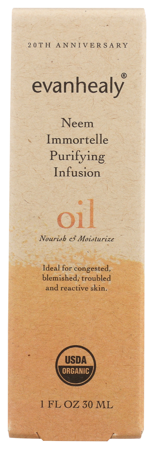 evanhealy Neem Immortelle Purifying Infusion Oil 1 Fl. Oz. Front