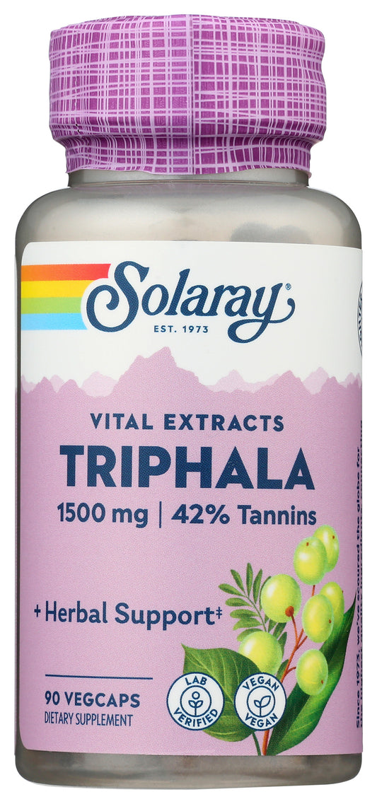 Solaray Vital Extracts Triphala 1500mg 90 VegCaps Front