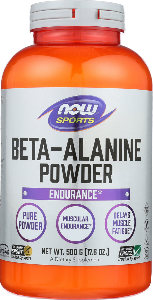 Now Sports Beta-Alanine Powder 500g Front of Bottle