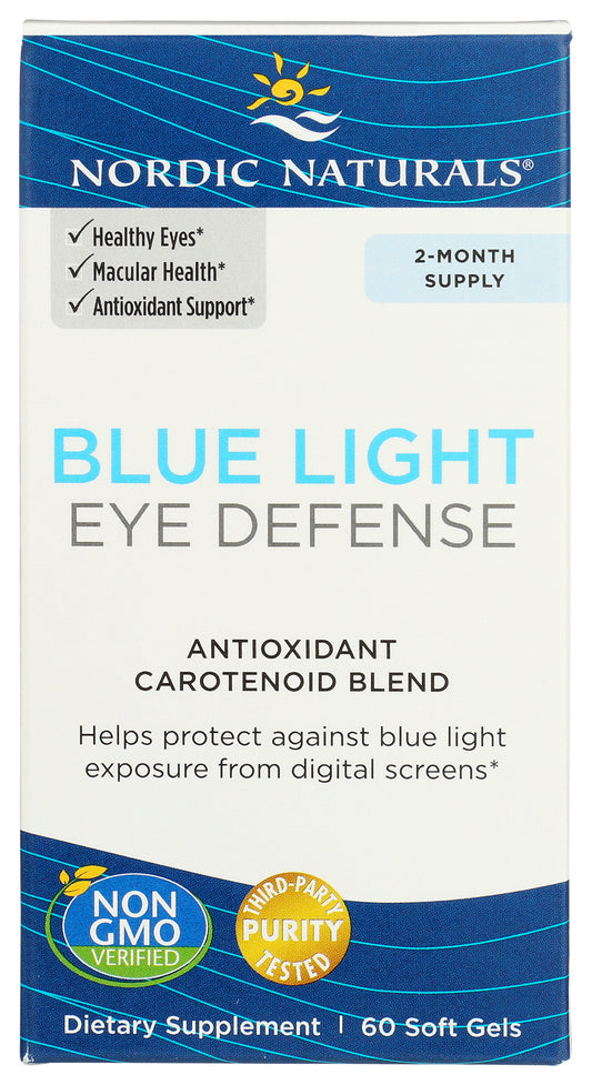 Nordic Naturals Blue Light Eye Defense 60 Soft Gels Front