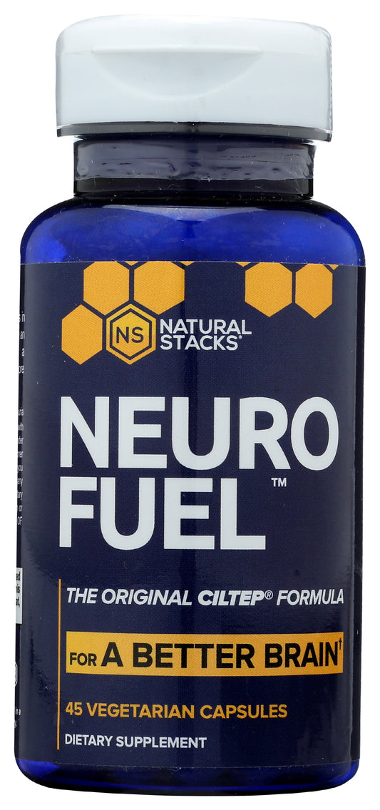 Natural Stacks NeuroFuel 45 Vegetarian Capsules Front of Bottle