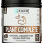 Zhou Plant Complete Vegan Protein Powder 19.9oz Front of Bottle